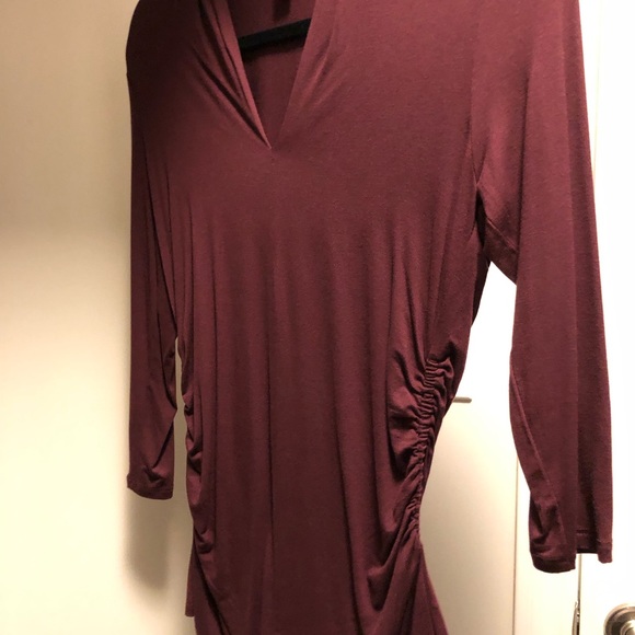 Vince Caputo Burgundy side ruched - Picture 2 of 3